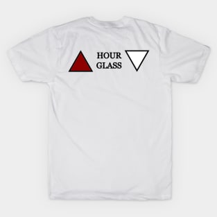 HOUR GLASS! Black on White T-Shirt